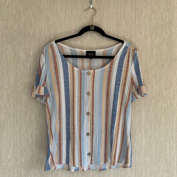 W5 Size Small Striped Blouse - Picture 1 of 5